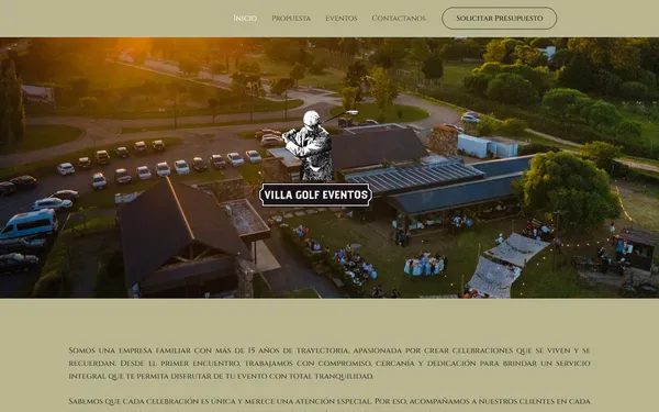 Sitio web de Villa Golf Eventos